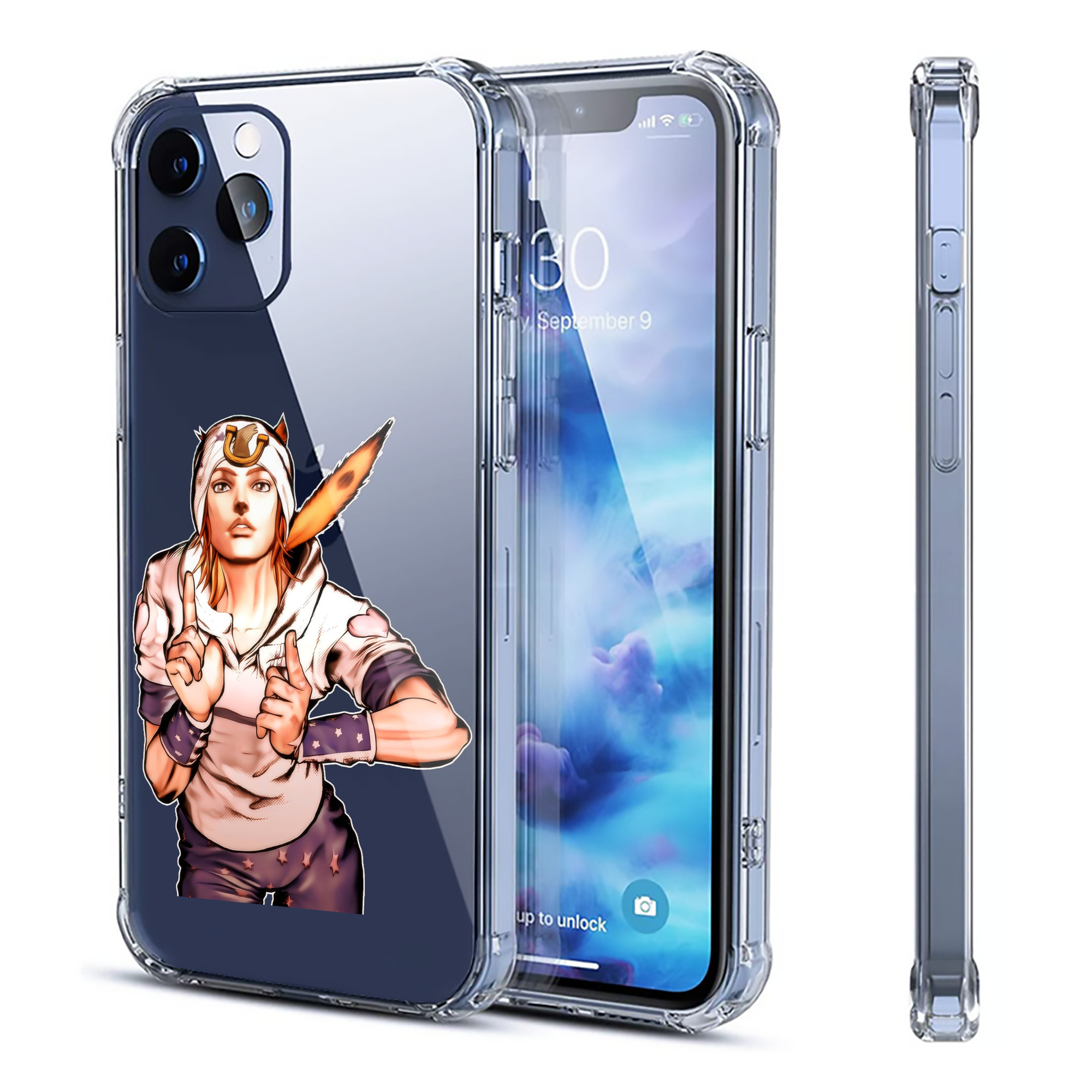 （画像用） ジョジョの奇妙な冒険 ジョナサン?ジョースター JoJo's Bizarre Adventure Jonathan Joestar 【iPhone 12シリーズ対応】透明スマホケース（クリアソフトケース）
